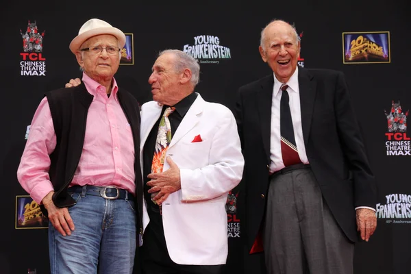 Norman Lear, Carl Reiner, Max Brooks — Stock Photo, Image