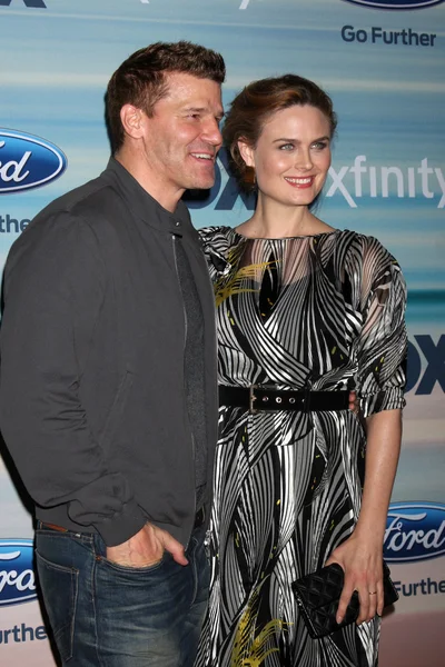 David Boreanaz, Emily Deschanel — Stock Photo, Image