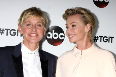 Ellen DeGeneres, Portia deRossi clipart