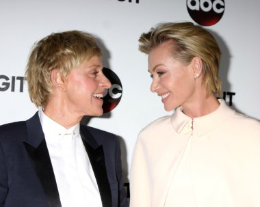 Ellen DeGeneres, Portia deRossi clipart