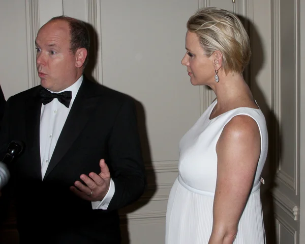 His Serene Highness Prince Albert II of Monaco, Her Serene Highness Princess Charlene — Stock Photo, Image