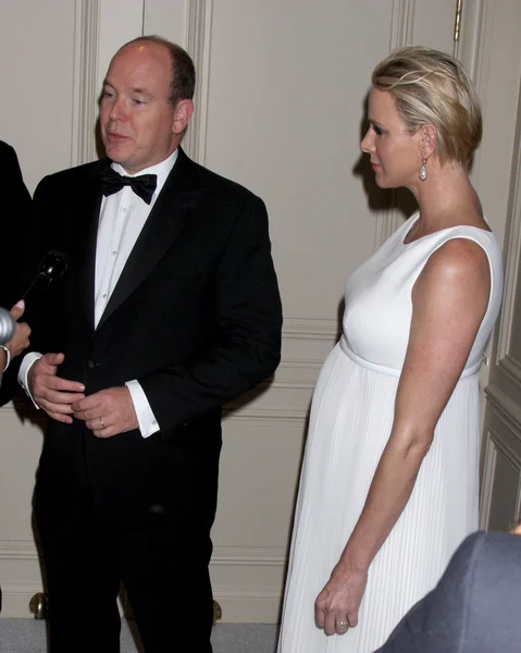 His Serene Highness Prince Albert II of Monaco, Her Serene Highness Princess Charlene — Stock Photo, Image