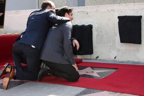 Yeni Kids On The Block, Jordan Knight, Donnie Wahlberg, Joe McIntyre, Danny Wood, Jonathan Knight — Stok fotoğraf