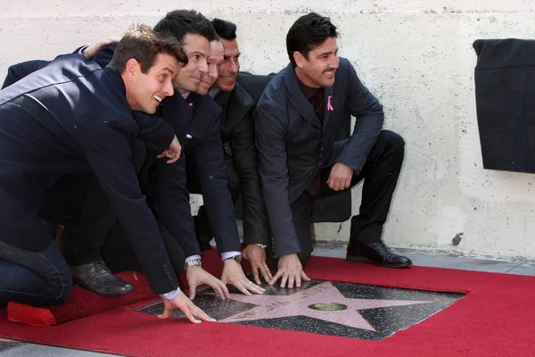 New Kids On The Block, Jordan Knight, Donnie Wahlberg, Joe McIntyre, Danny Wood, Jonathan Knight — Stock Photo, Image