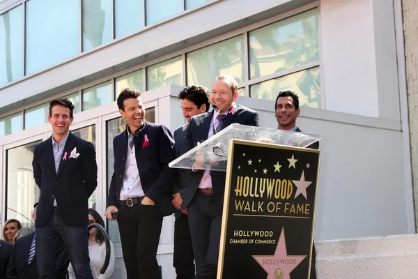 New Kids On The Block, Jordan Knight, Donnie Wahlberg, Joe McIntyre, Danny Wood, Jonathan Knight — Stock Photo, Image