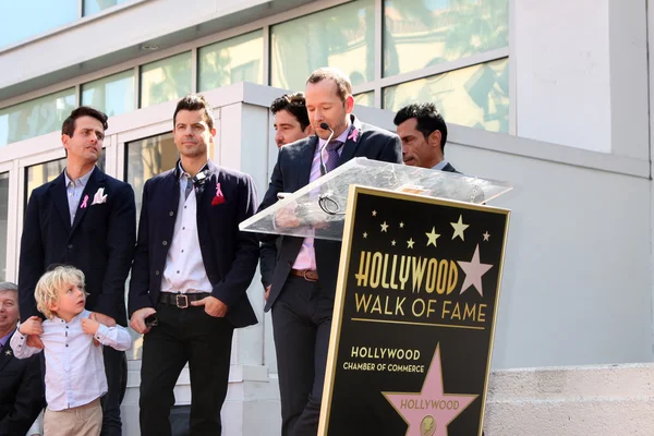 New Kids On The Block, Jordan Knight, Donnie Wahlberg, Joe McIntyre, Danny Wood, Jonathan Knight — Stock Photo, Image