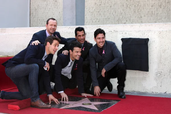 New Kids On The Block, Jordan Knight, Donnie Wahlberg, Joe Mcintyre, Danny Wood, Jonathan Knight — Foto de Stock