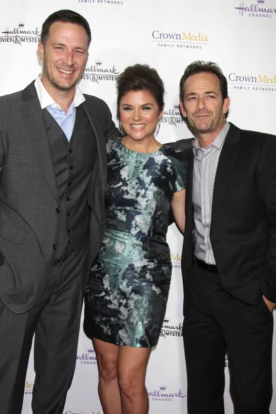 Brady Smith, Tiffani Thiessen, Luke Perry — Stock fotografie