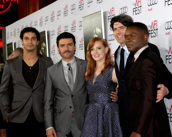 Elyes Gabel, Oscar Isaac, Jessica Chastain, J.C. Chandor, David Oyelowo — Stock Photo, Image