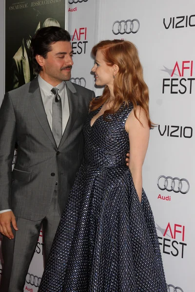 Oscar Isaac, Jessica Chastain — Zdjęcie stockowe