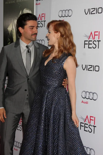 Oscar Isaac, Jessica Chastain — Stockfoto