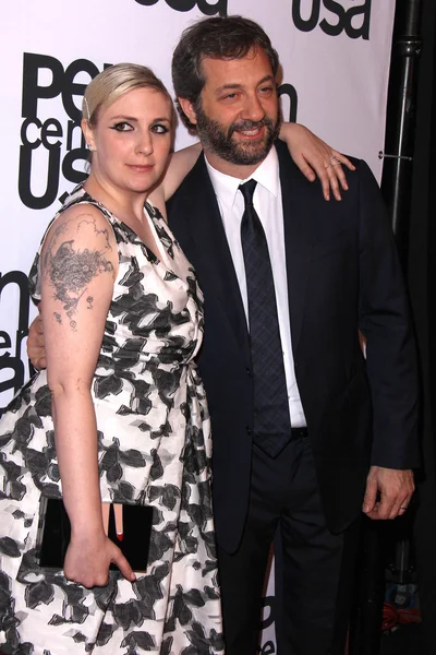 Lena Dunham, Judd Apatow — Stok fotoğraf