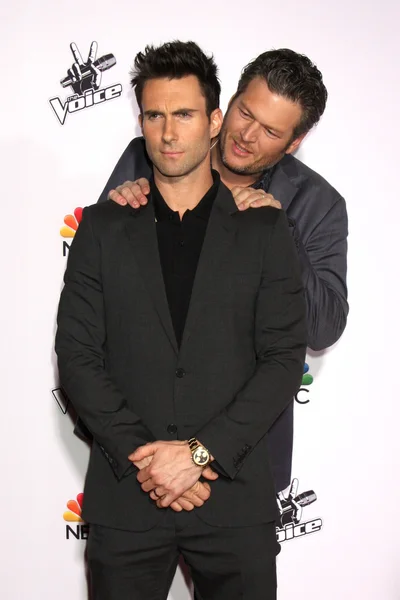 Blake Shelton, Adam Levine — Stock Photo, Image