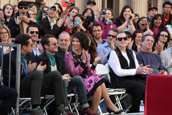 Orlando Bloom, Elijah Wood, Evangeline Lilly — Stock Photo, Image