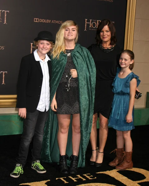 Marcia Gay Harden, Julitta Dee Harden Scheel, Hudson Harden Scheel, Eulala Grace Scheel — Stockfoto