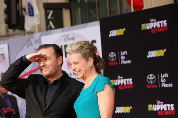 Ricky Gervais, Jane Fallon — Photo