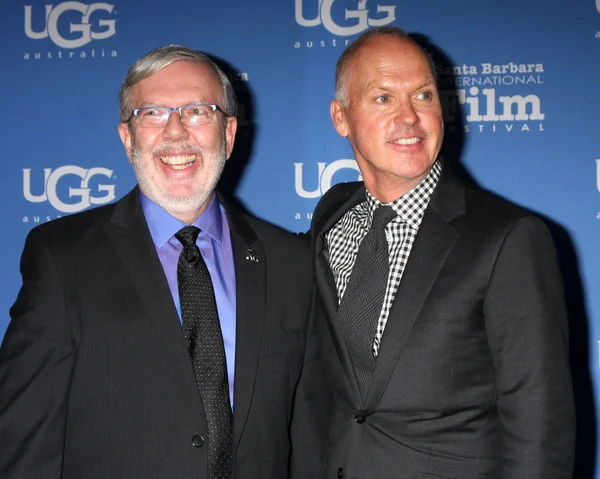 Leonard Maltin, Michael Keaton — Stock fotografie