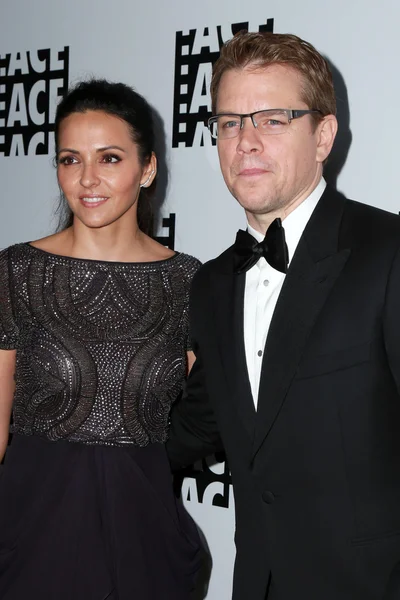 Luciana Barros, Matt Damon — Stock Photo, Image