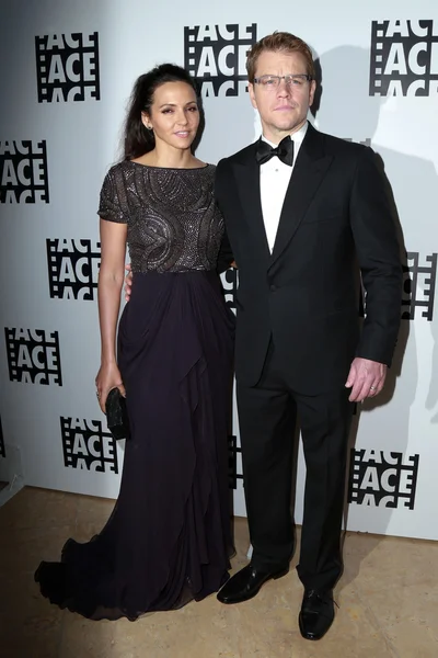 Luciana Barros, Matt Damon — Stock Photo, Image