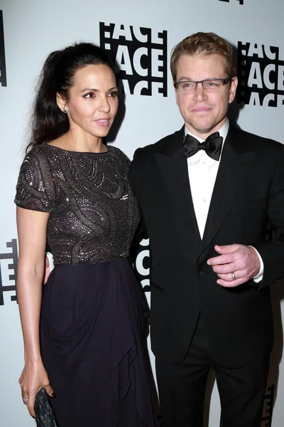 Luciana Barros, Matt Damon — Stock Photo, Image