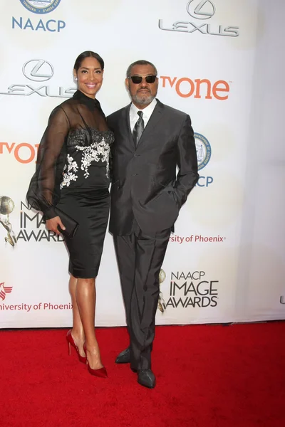 Gina Torres, Laurence Fishburne — Fotografie, imagine de stoc