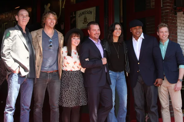 Chris O'Donnell, Miguel Ferrer, Eric Christian Olsen, Renee Felice Smith, Daniela Ruah, Ll Cool J, Barrett Foa — Stok fotoğraf