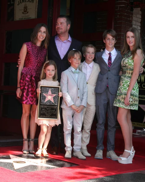 Caroline Fentress O'Donnell, Chris O'Donnell, Lily Anne O'Donnell, Charles McHugh O'Donnell, Finley O'Donnell, Maeve Frances O'Donnell, Christopher O'Donnell Jr — Stock Photo, Image