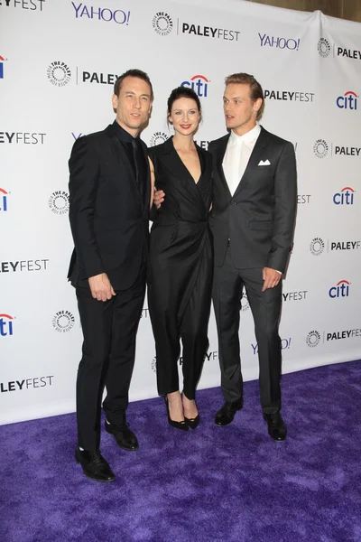 Tobias Menzies, Caitriona Balfe, Sam Heughan — Stock Photo, Image