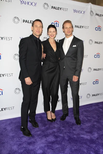 Tobias Menzies, Caitriona Balfe, Sam Heughan — Stock Photo, Image