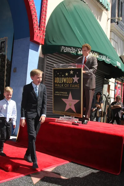 Will Ferrell, sons — Stock Photo, Image