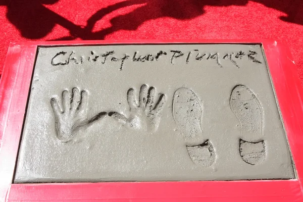 Christopher Plummer Hand Foot Prints — Stock Photo, Image