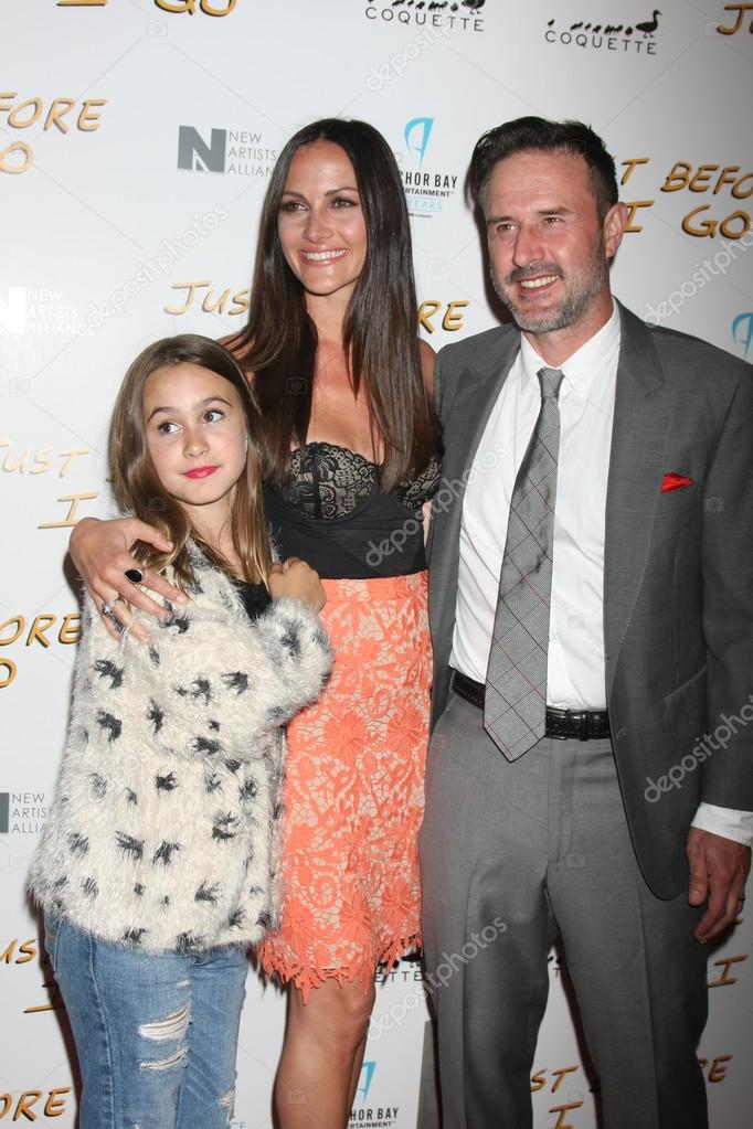 Coco Arquette, Christina McLarty, David Arquette Stock Editorial