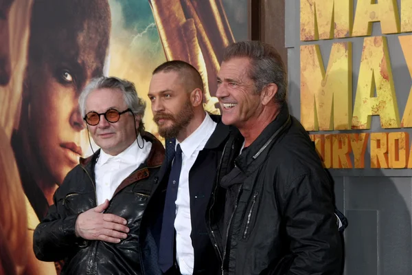 George Miller, Tom Hardy, Mel Gibson — Foto Stock