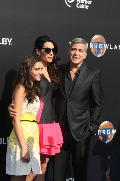 Mia Alamuddin, Amal Alamuddin Clooney, George Clooney — Stock Photo, Image