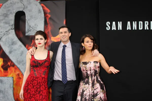 Alexandra Daddario, Brad Peyton, Carla Gugino — Foto de Stock