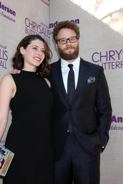 Lauren miller, seth rogen — Stockfoto