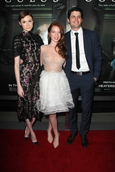 Karen gillan, annalise basso, james lafferty — Stockfoto