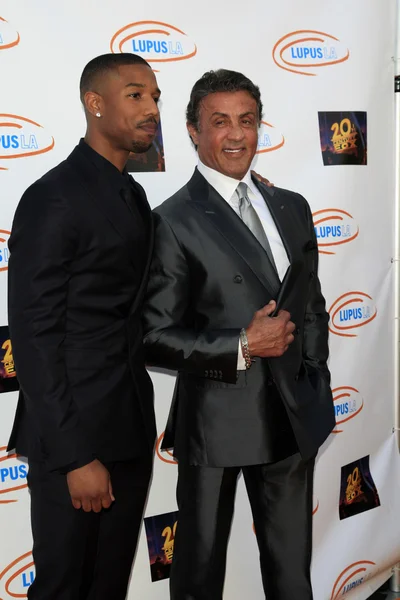 Michael B Jordan, Sylvester Stallone — Stockfoto