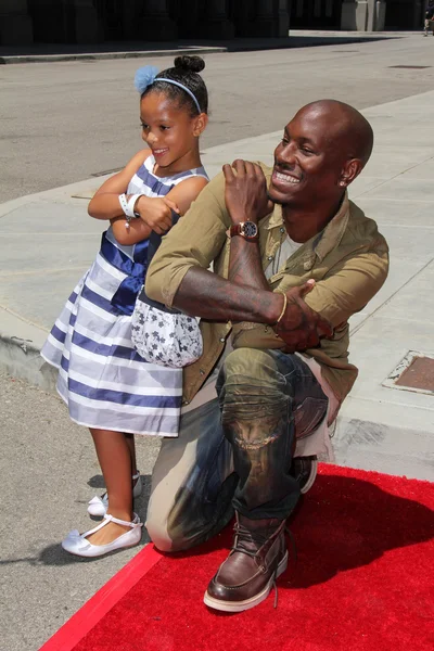 Tyrese Gibson, kızı — Stok fotoğraf