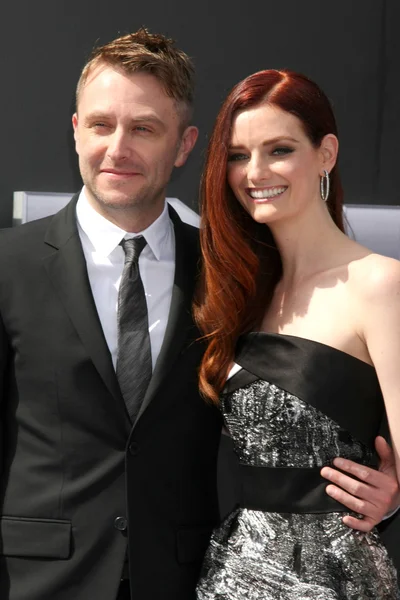 Chris Hardwick, Lydia Hearst — Stok fotoğraf