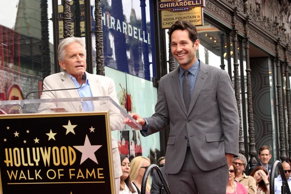 Michael Douglas, Paul Rudd — Stock Photo, Image