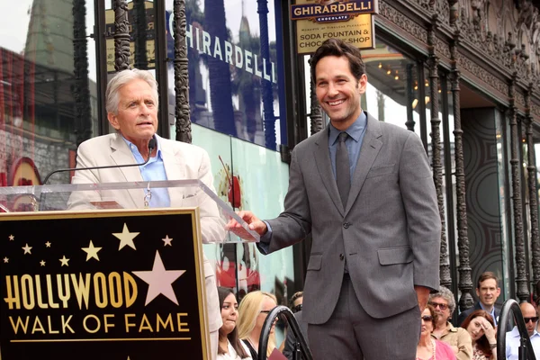 Michael Douglas, Paul Rudd — Stock Photo, Image