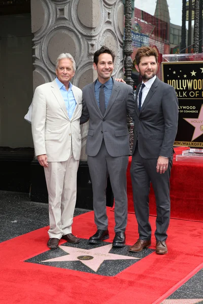 Michael Douglas, Paul Rudd, Adam Scott — kuvapankkivalokuva