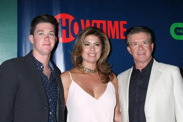 Alan Thicke, wife, son — Stock Photo, Image