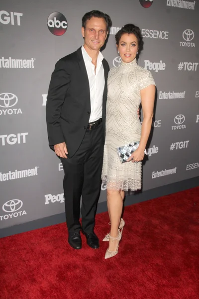 Tony Goldwyn, Bellamy Young — Stock Photo, Image