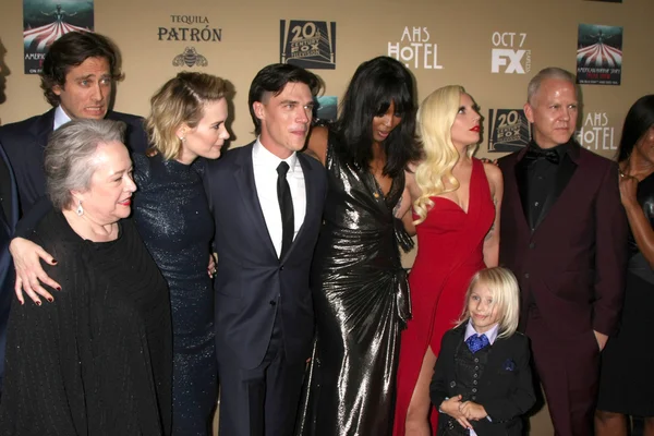 Kathy Bates, Sarah Paulson, Finn Wittrock, Naomi Campbell, Lady Gaga, Ryan Murphy Stockbild