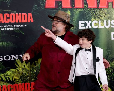 Jack Black, Sebastian Sero 13 Aralık 2025 'te Los Angeles, CA' da, Broadway 'deki United Theater' da Anaconda 'da.