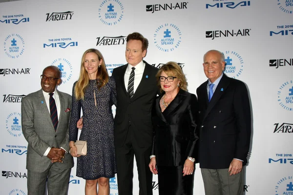 Al Roker, Liza Powel, Conan O'Brien, Suzanne Wright, Bob Wright — Zdjęcie stockowe