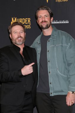 Jacob Young, Lukas Kalmar, 21 Ocak 2026 'da Century City, CA' da AMC 15 'teki' Arkadaşlar Arası Cinayet 'gösteriminde.