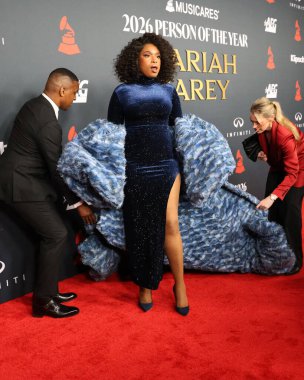 Jennifer Hudson, Los Angeles 'ta 30 Ocak 2026' da Los Angeles Kongre Merkezi 'nde yılın MusiCares Person of the Year Organizasyonu IHO Mariah Carey' de.